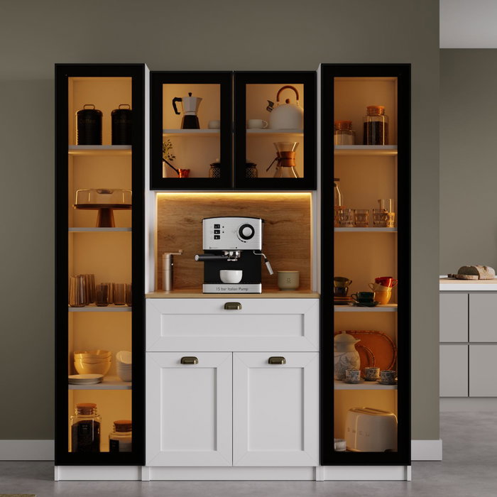 Hanah Home Nero Duo 1600-223 Puesto de Café Blanco